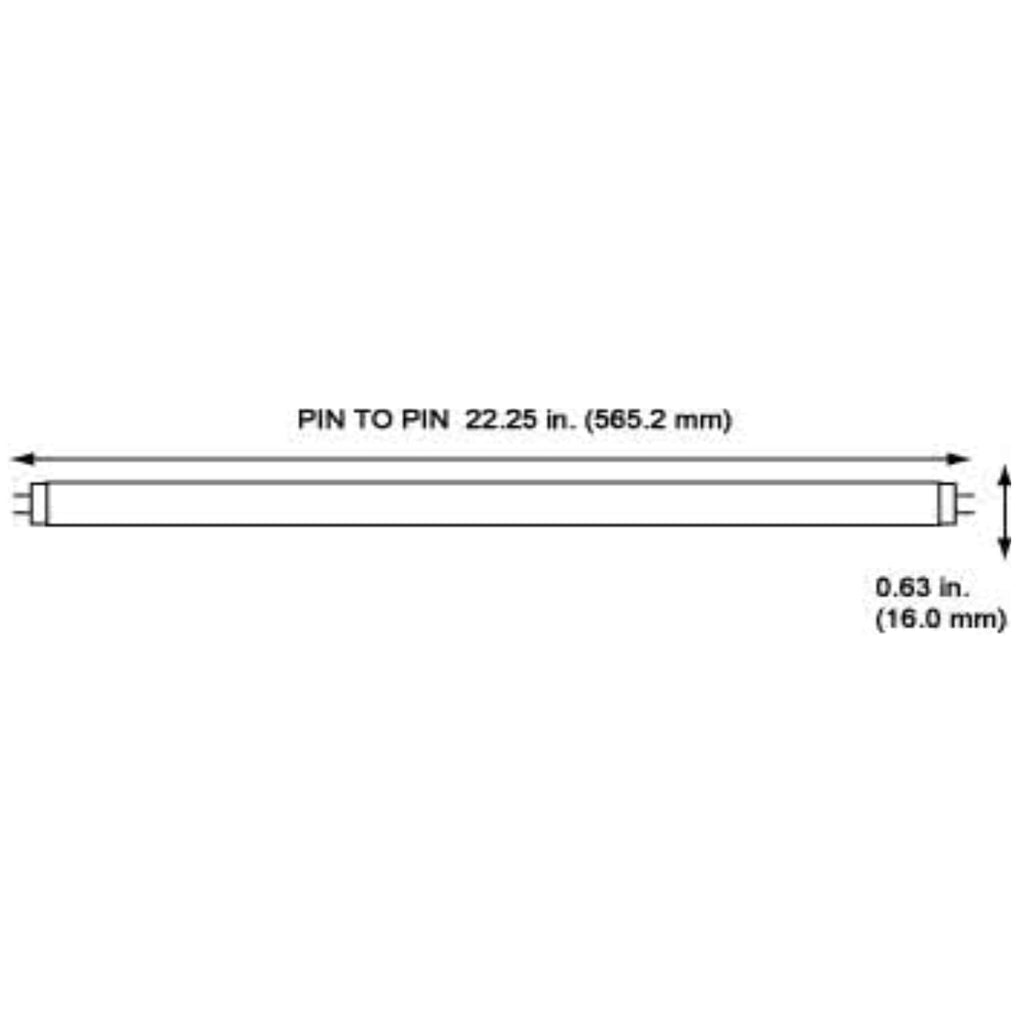 14W 3000K T5 Fluorescent Bulb 24 Inch G5 Bipin Base Pack of 10 Q98610