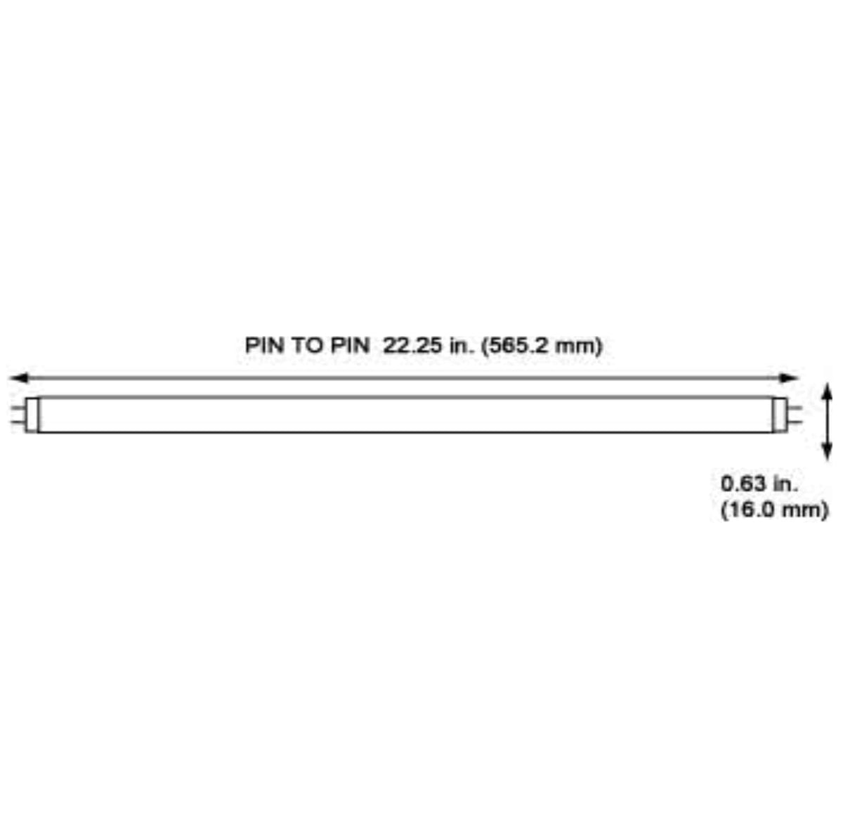 14W 3000K T5 Fluorescent Bulb 24 Inch G5 Bipin Base Pack of 10 Q98610
