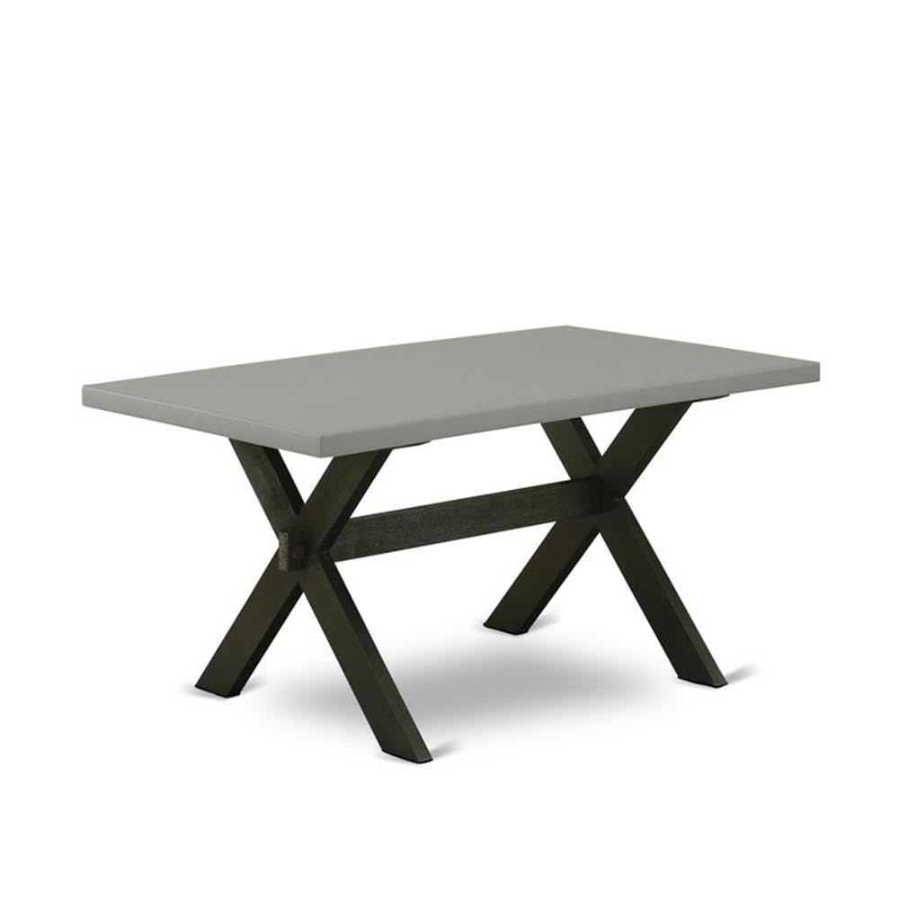 7 Piece Dining Set with 36x60 Inch Table and 6 Black Chairs Q74709