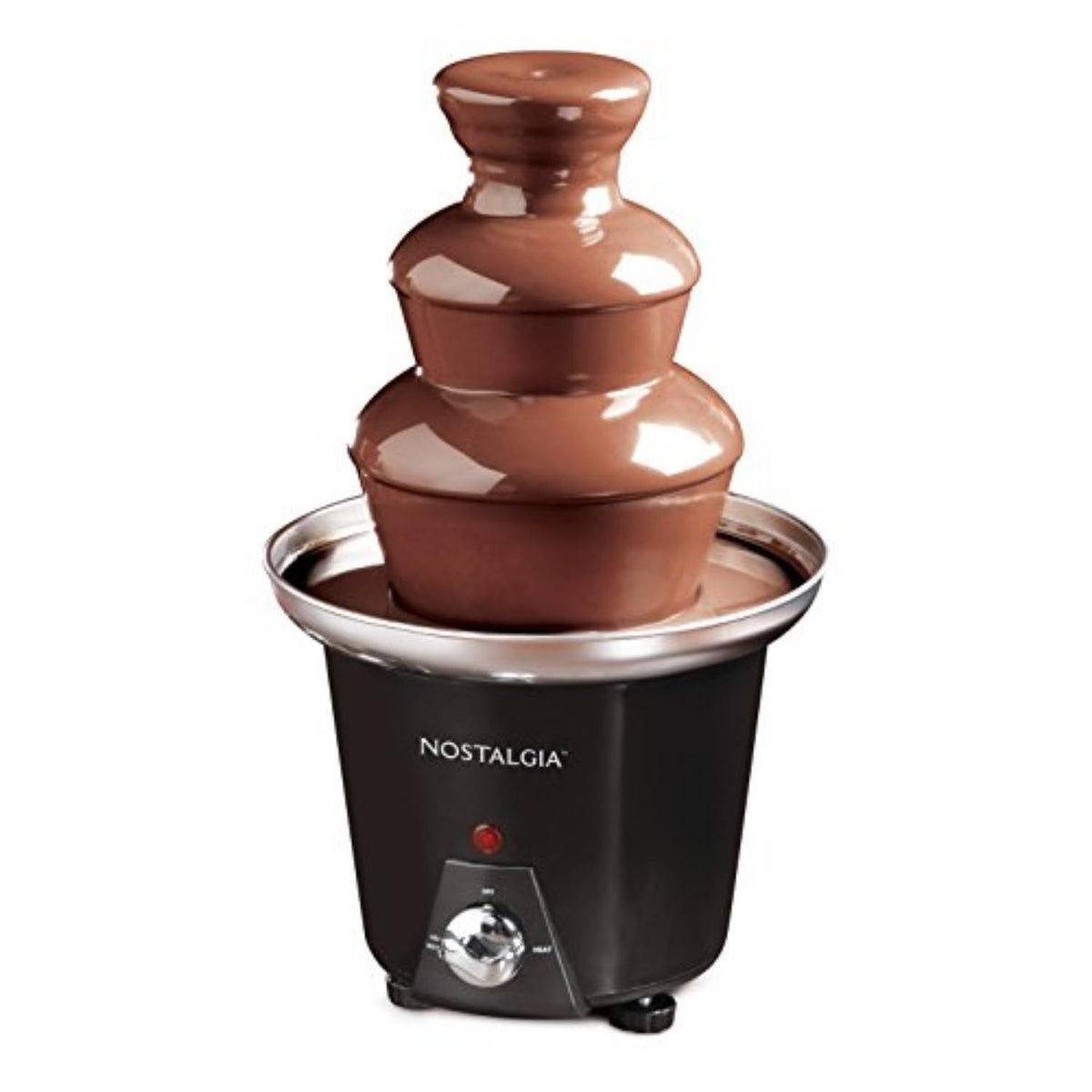 3 Tier Electric Chocolate Fondue Fountain Machine 24-Ounce Black R7015