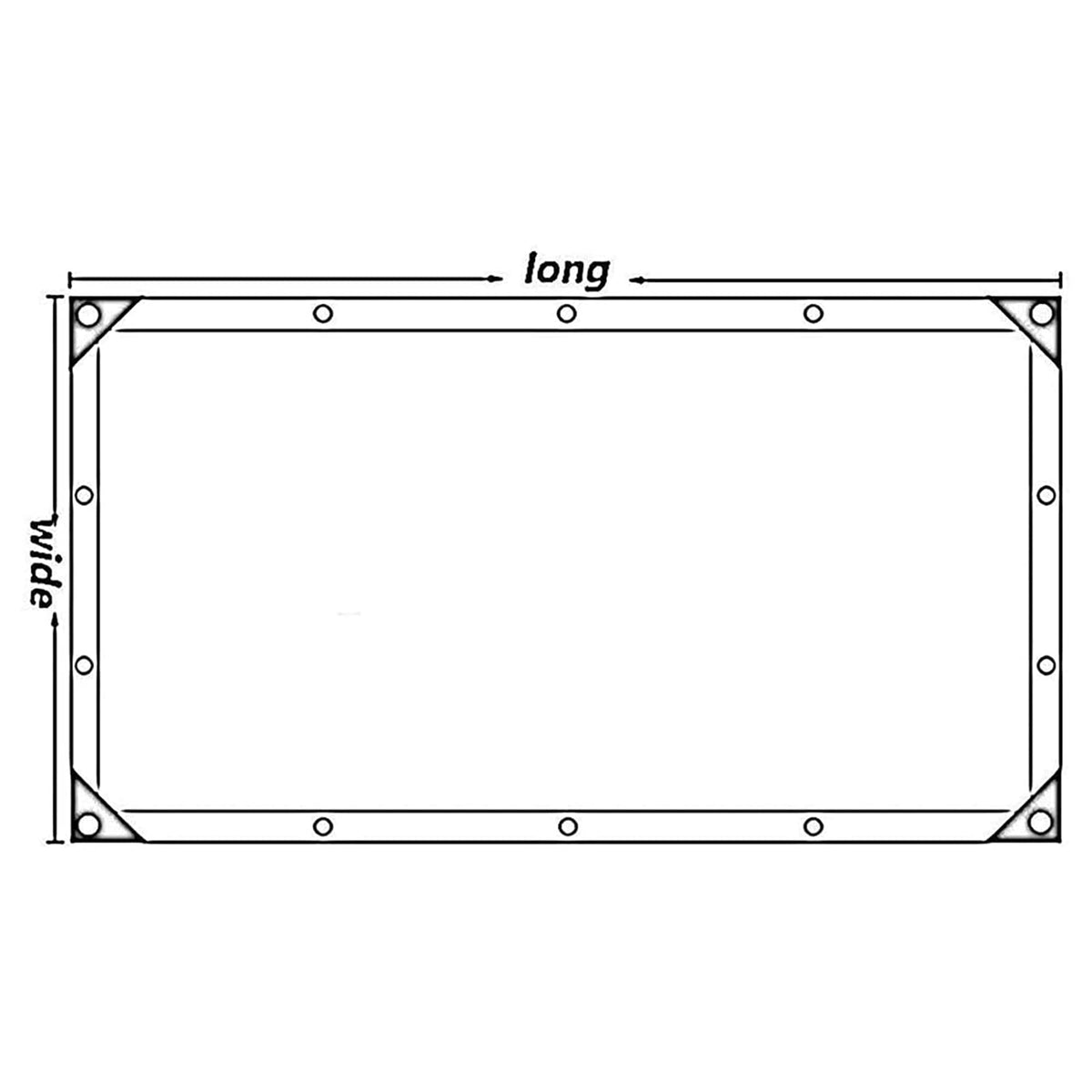 Heavy Duty Waterproof Clear 3x3ft Poly Tarp with Grommets B7886