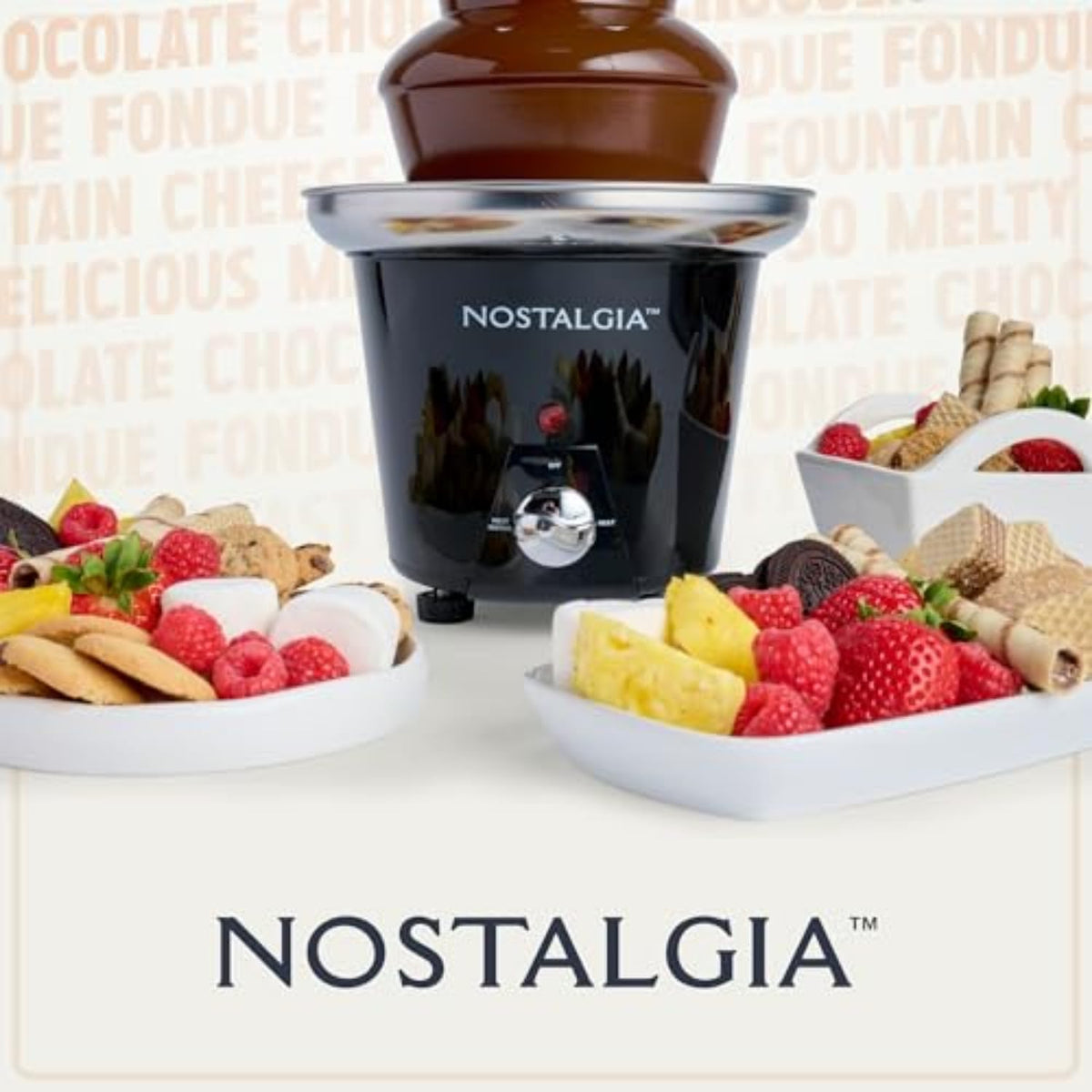3 Tier Electric Chocolate Fondue Fountain Machine 24-Ounce Black R7015