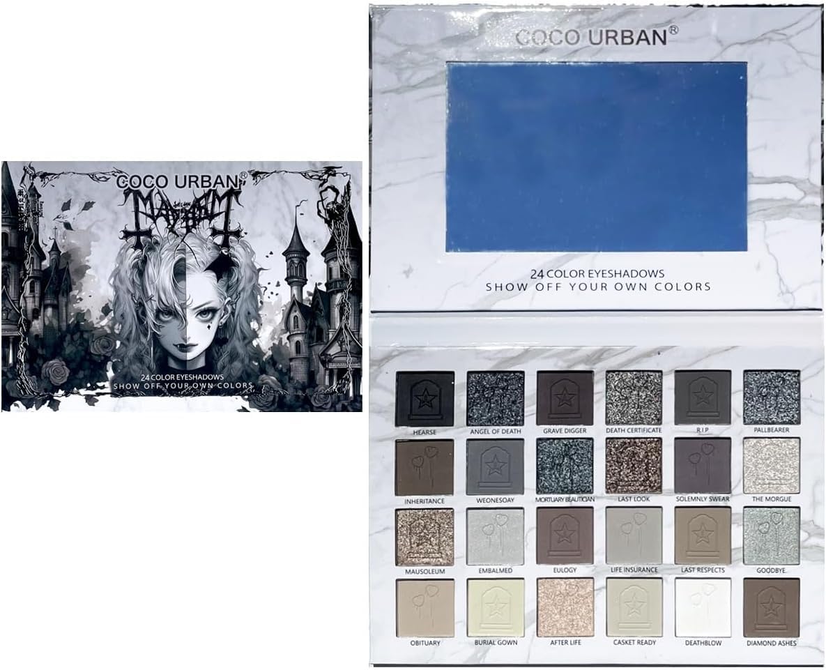 Black Grey Smokey Eyeshadow Palette T6461