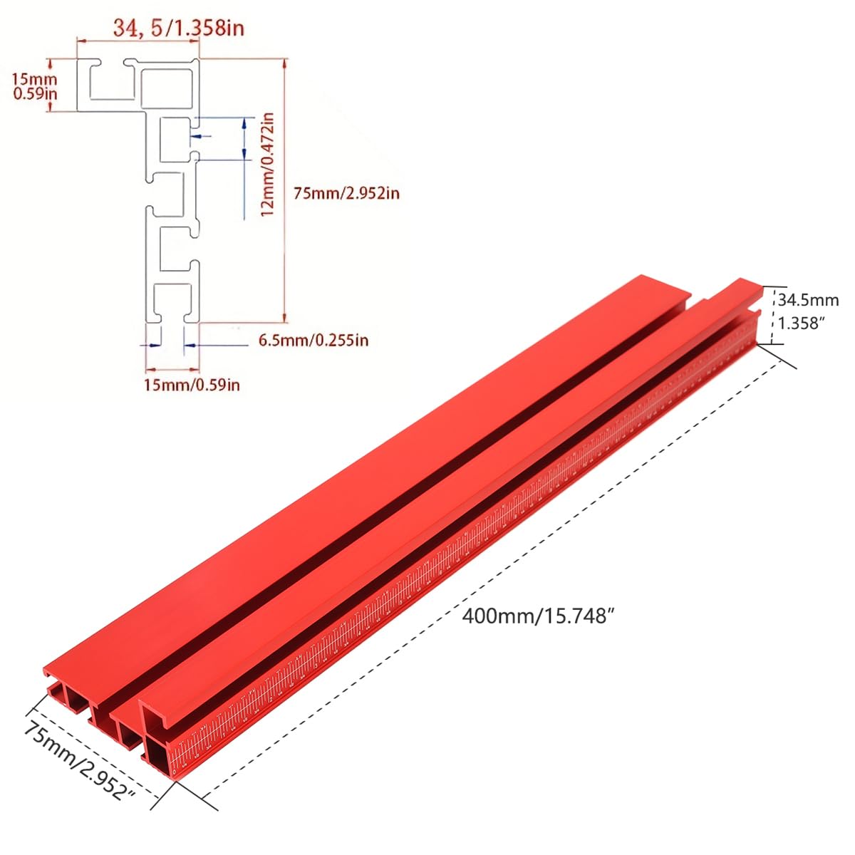 T-Track Table Fence System with Laser Measure L8742