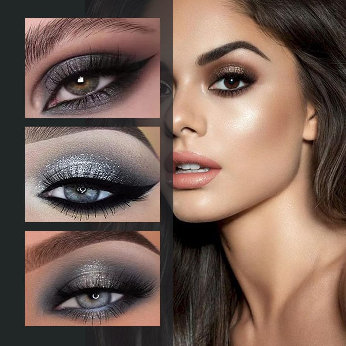 Black Grey Smokey Eyeshadow Palette T6461