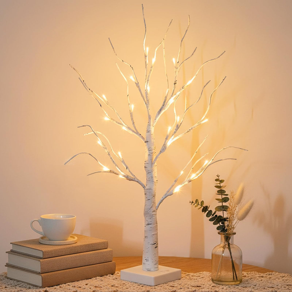 Lighted Birch Tree with Lights E269113