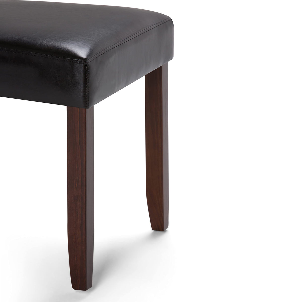 Black Vegan Leather Dining Chairs Set of 2 Q726