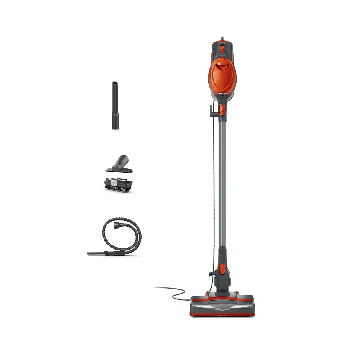 Corded Stick Vacuum with Crevice Tool, Pet Multi-Tool & Precision Duster, Orange V843