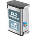 13 Gallon Stainless Steel Diaper Pail Y498
