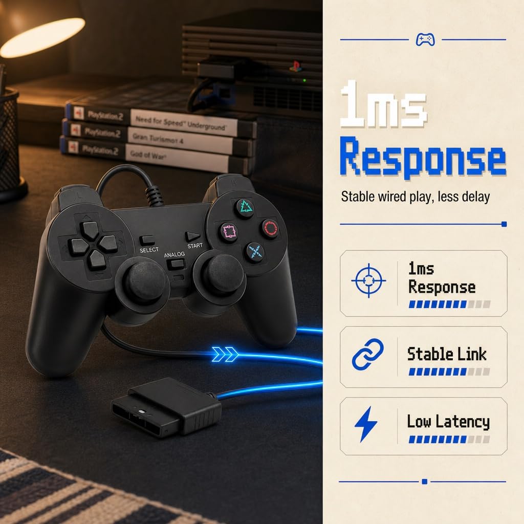 Wired PS2 Controller 2 Pack A91413