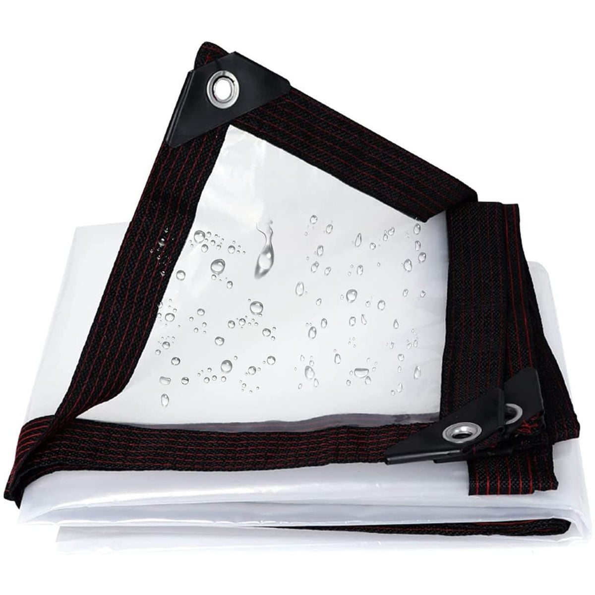 Heavy Duty Waterproof Clear 3x3ft Poly Tarp with Grommets B7886