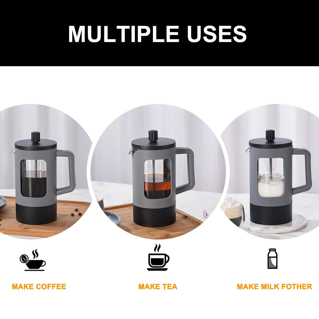 21 oz Heat-resistant Borosilicate Glass French Press Coffee Maker H259