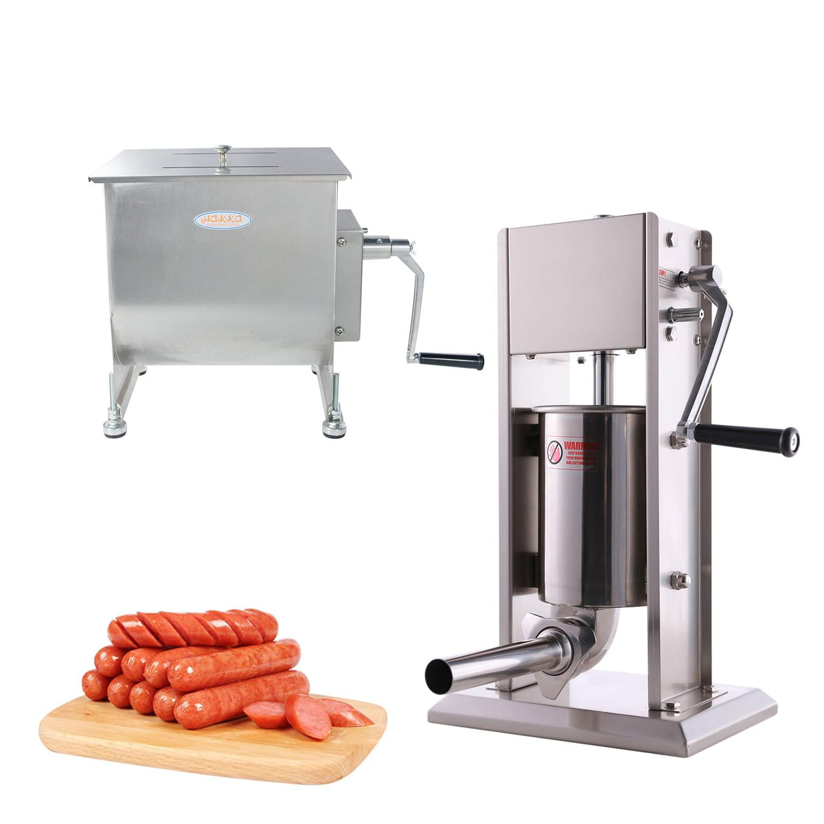 Stainless Steel Sausage Stuffer and Meat Mixer E450444