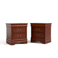 Solid Wood 2-Drawer Nightstand Set W842368