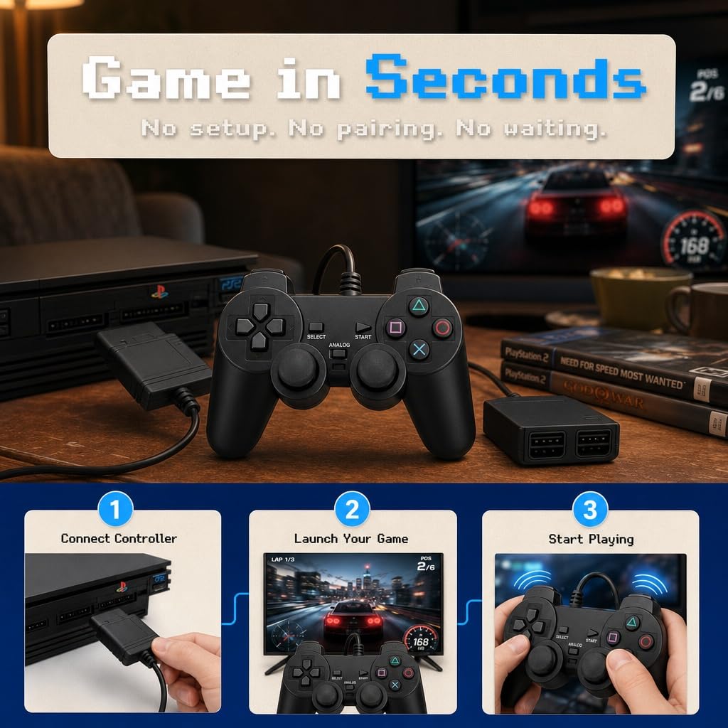 Wired PS2 Controller 2 Pack A91413