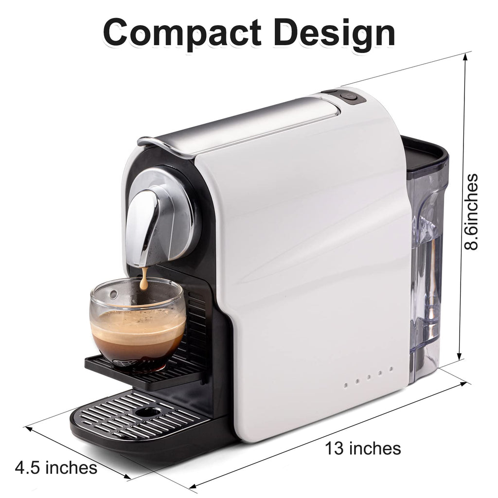 Espresso Pod Machine, 20 Bar, 22oz Removable Water Tank, 1350W H29678