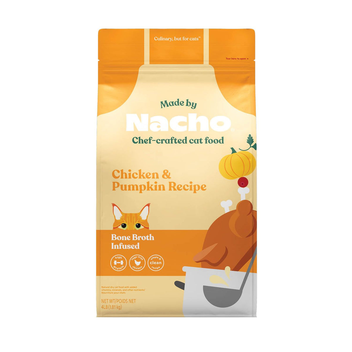 High Protein Grain-Friendly Chicken & Pumpkin Dry Cat Food J19477