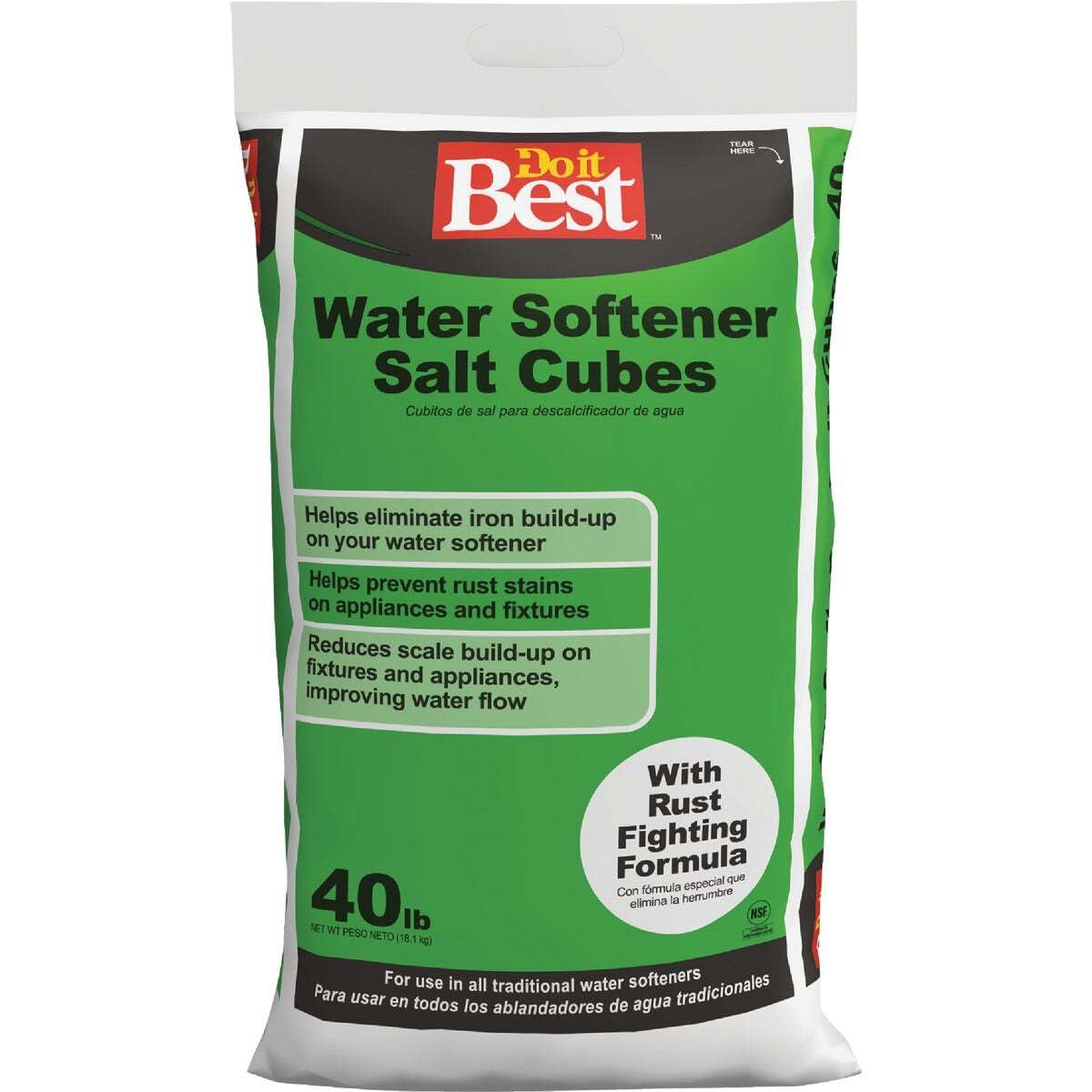 40 Lb. Water Softener Salt Cubes with Rust Remover B5047