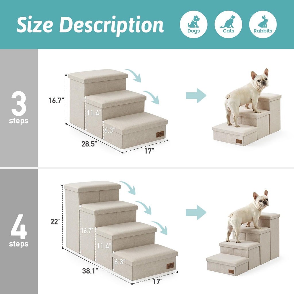 Dog Stairs with Storage, 4-Step F16339