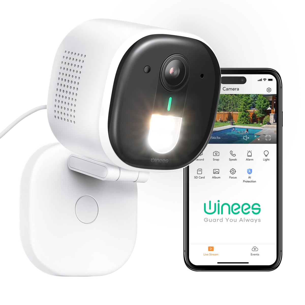 Wired 2K Wi-Fi Security Cameras C9074