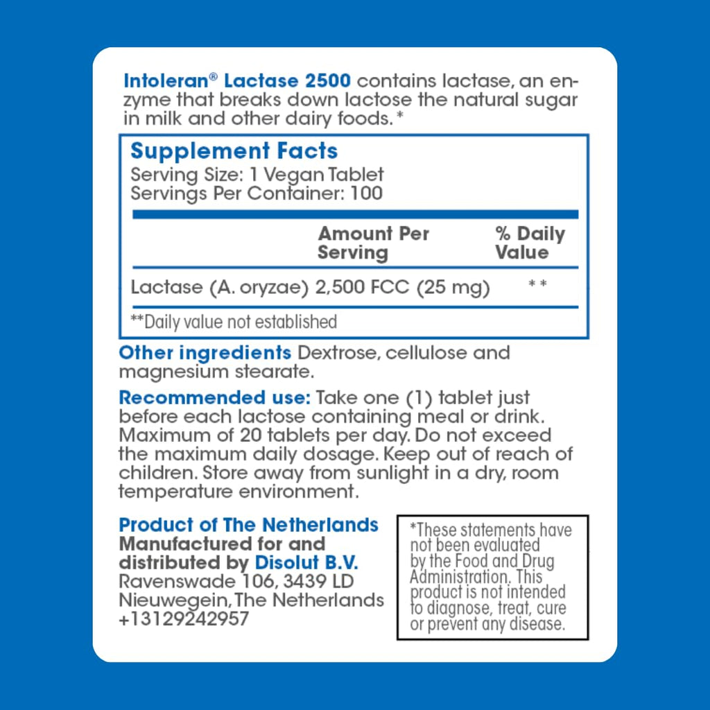 Lactase Digestive Enzymes 100 Tablet E3043