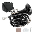 Brass B Flat Nickel Plated Pocket Trumpet with 7C Mouthpiece B7021