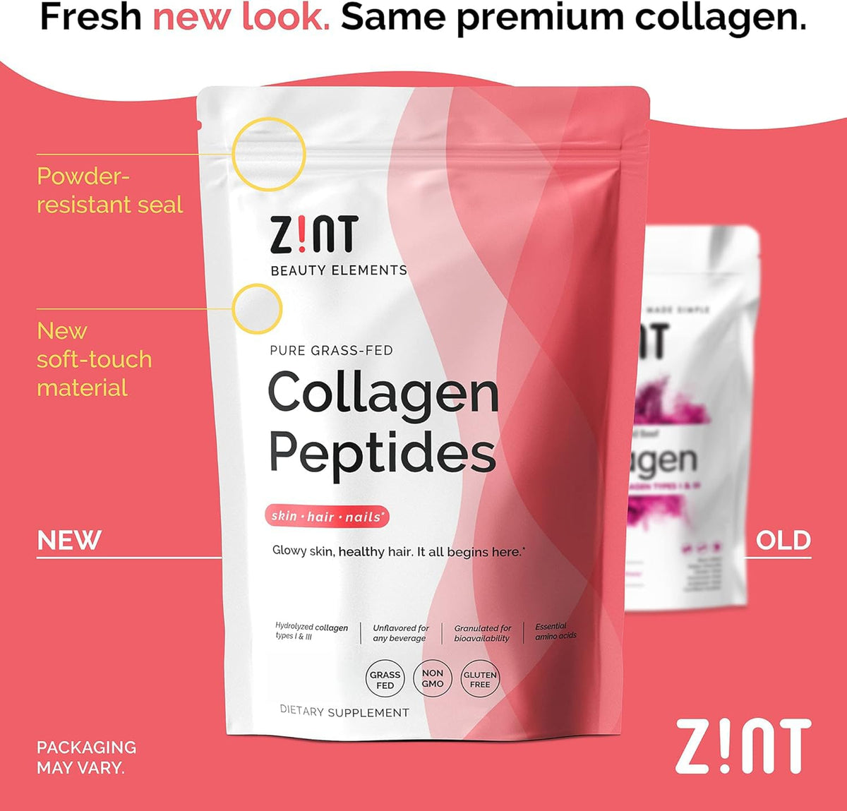 Collagen Peptides Powder 32 oz Grass-Fed Hydrolyzed Type I & III Unflavored C792968
