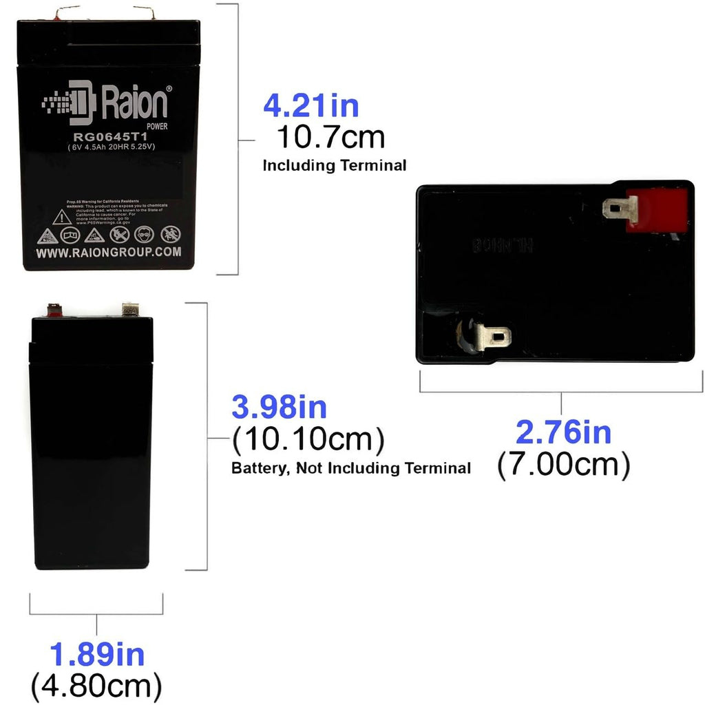 6V 4.5Ah Replacement SLA Battery 6 Pack J99045