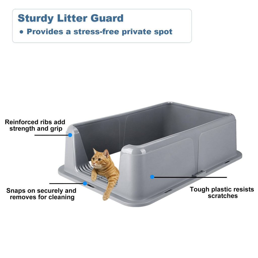 XL Stainless Steel Cat Litter Box with Lid M6003