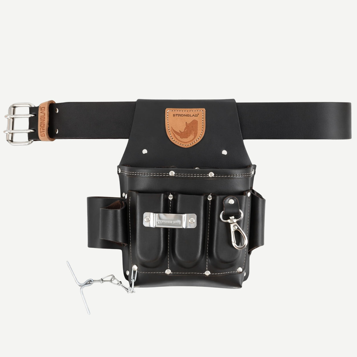 13-Pocket Top-Grain Leather Electricians Tool Belt K455657