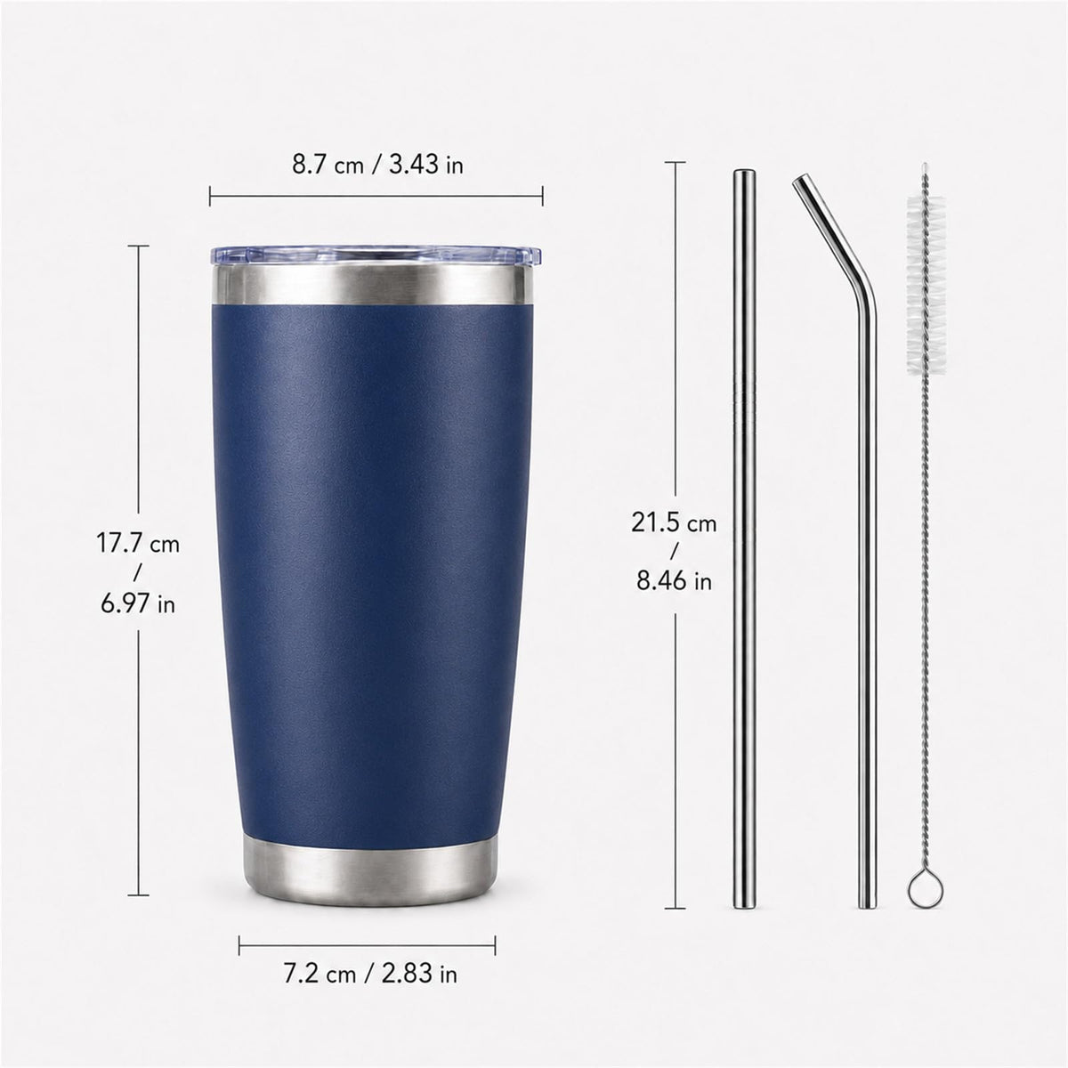 20oz Stainless Steel Insulated Tumblers 12 Pack U156