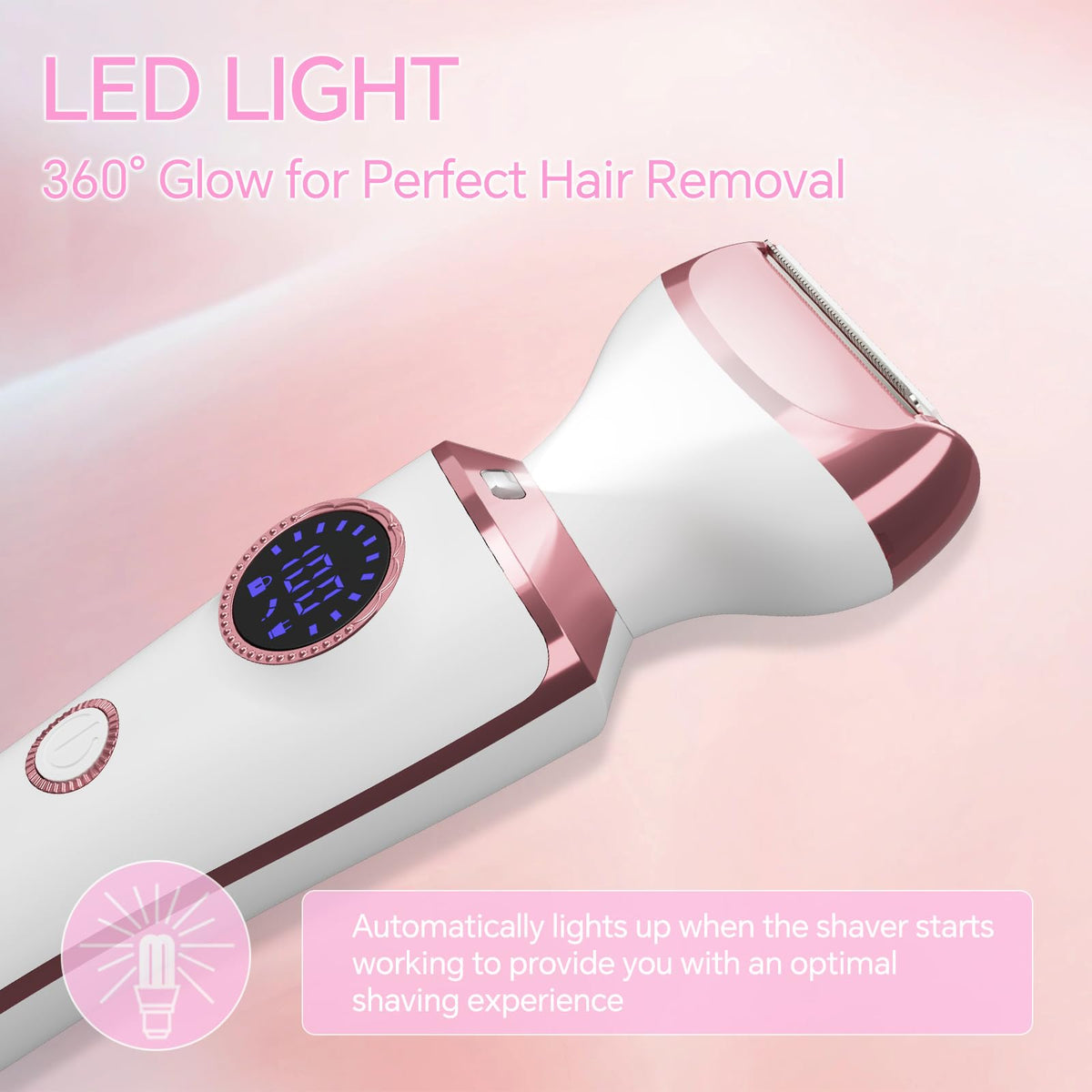 Electric Razor for Women, 4-in-1 Bikini Trimmer & Body Shaver, Rechargeable Wet/Dry L203
