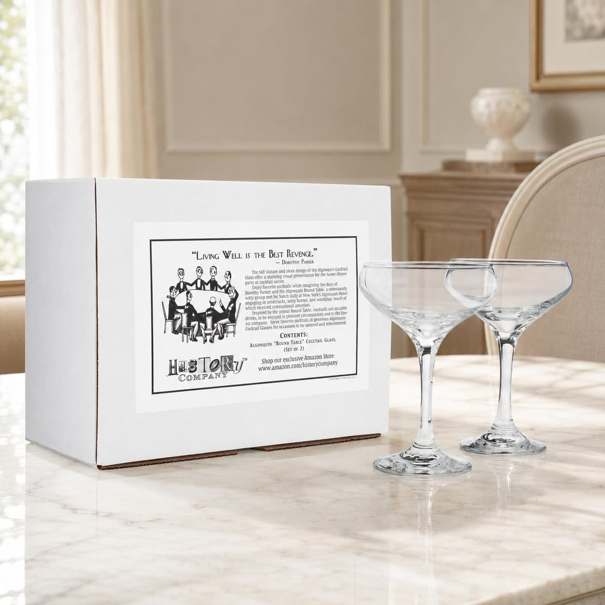 Round Table Cocktail Coupe 2-Piece Set A56684