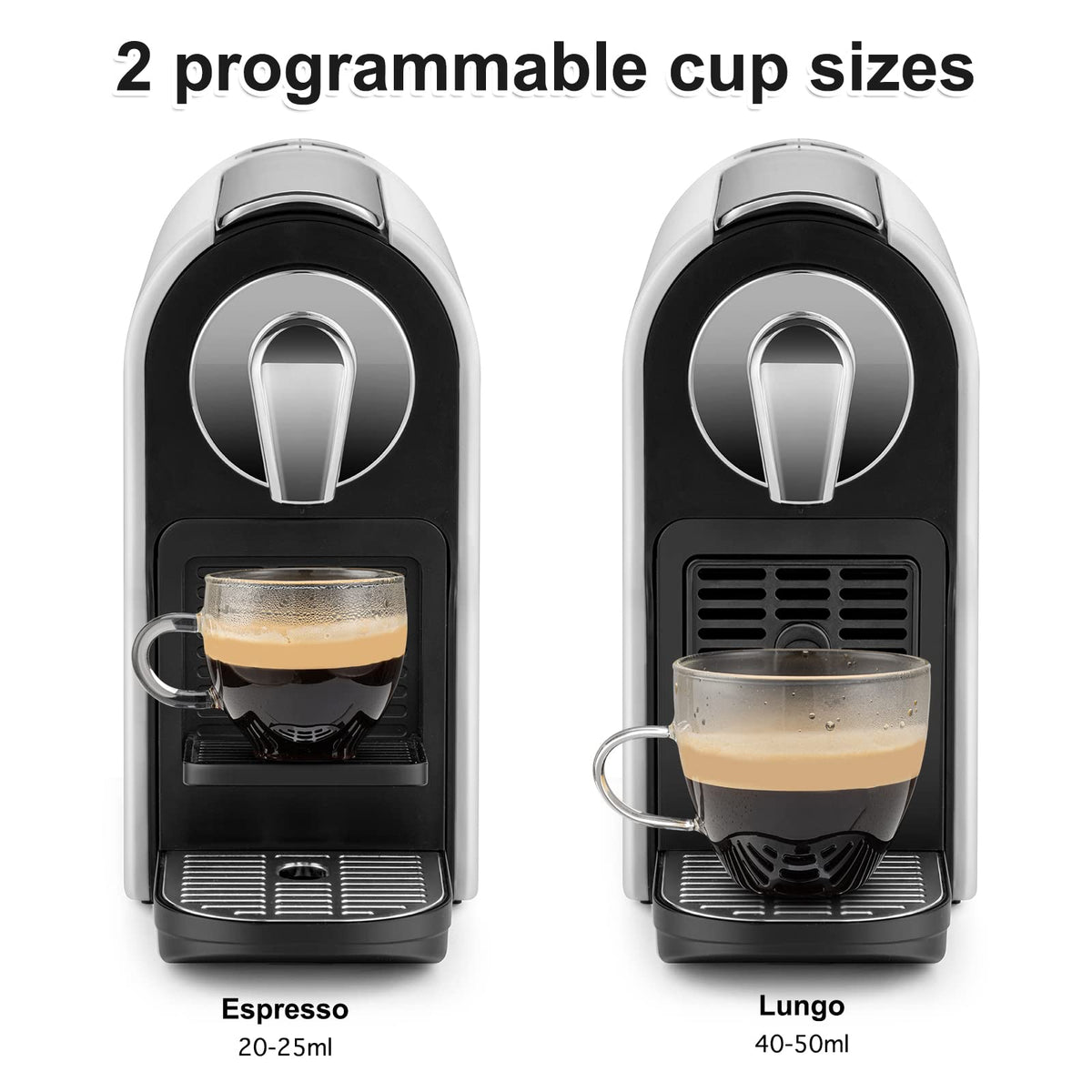 Espresso Pod Machine, 20 Bar, 22oz Removable Water Tank, 1350W H29678