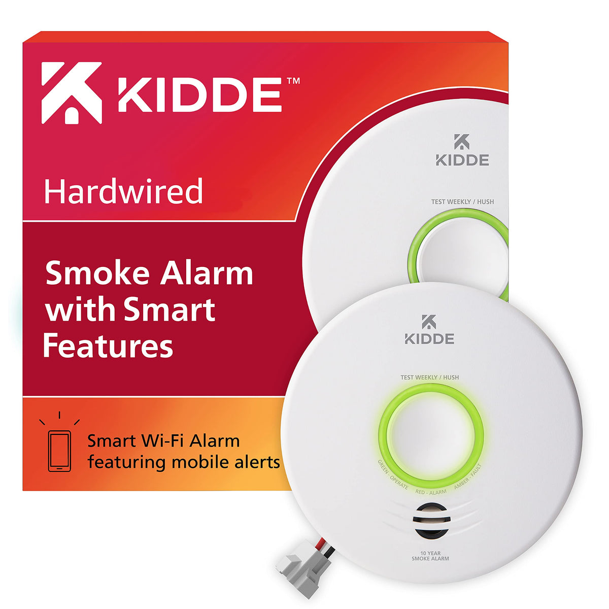 Smart WiFi Hardwired Smoke Detector with Battery Backup Q330