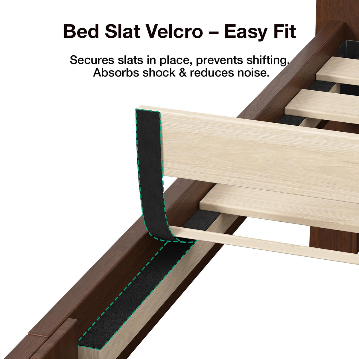 Queen Size Upholstered Bed Frame with Adjustable Headboard U63960