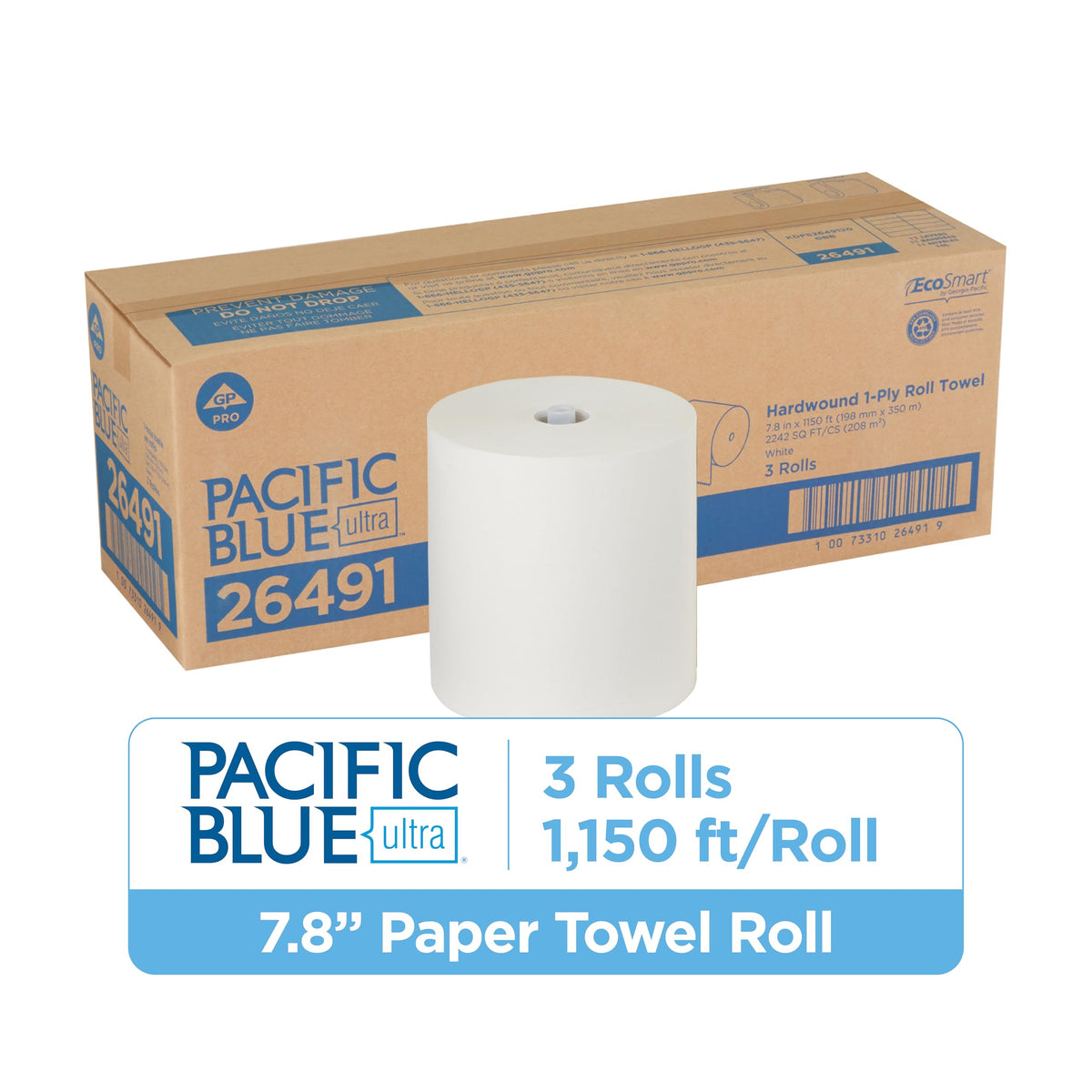 White High-Capacity Paper Towel Rolls V6880