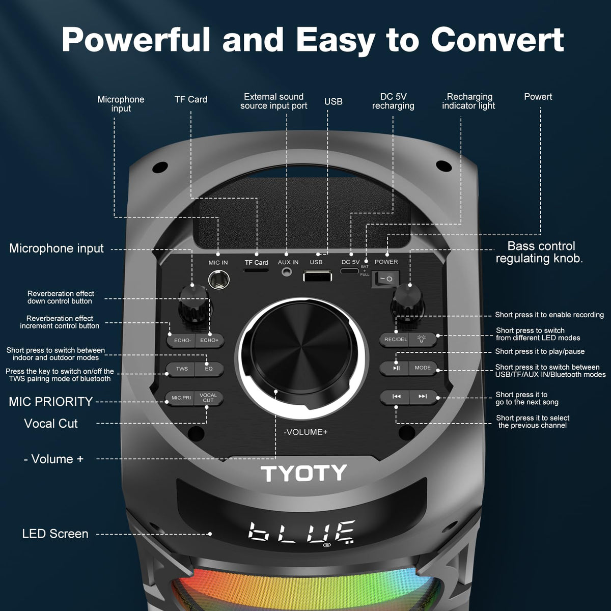 100W Portable Bluetooth Speaker Q18740