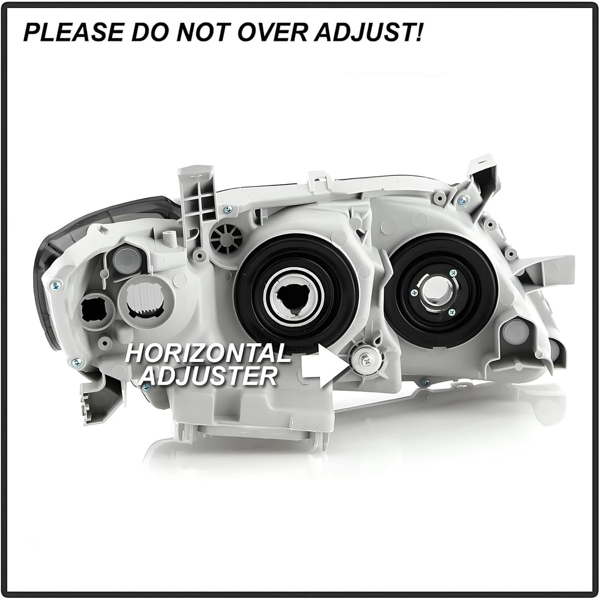 Headlights Assembly Pair Chrome Housing Amber Reflector V663153