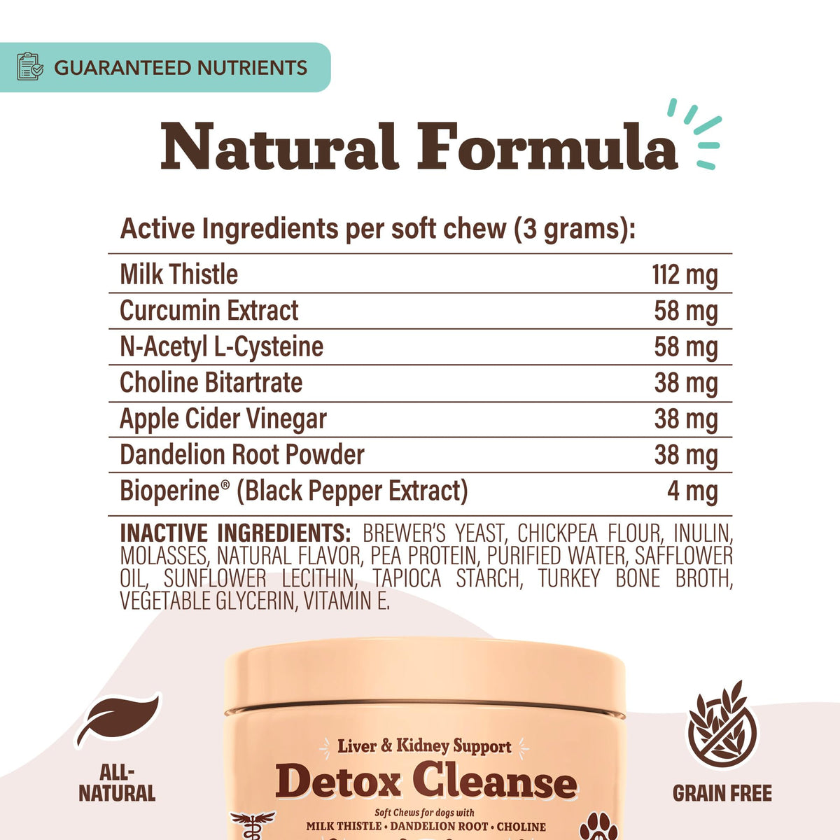 Liver & Kidney Supplement for Dogs 90 Soft Chews V21784