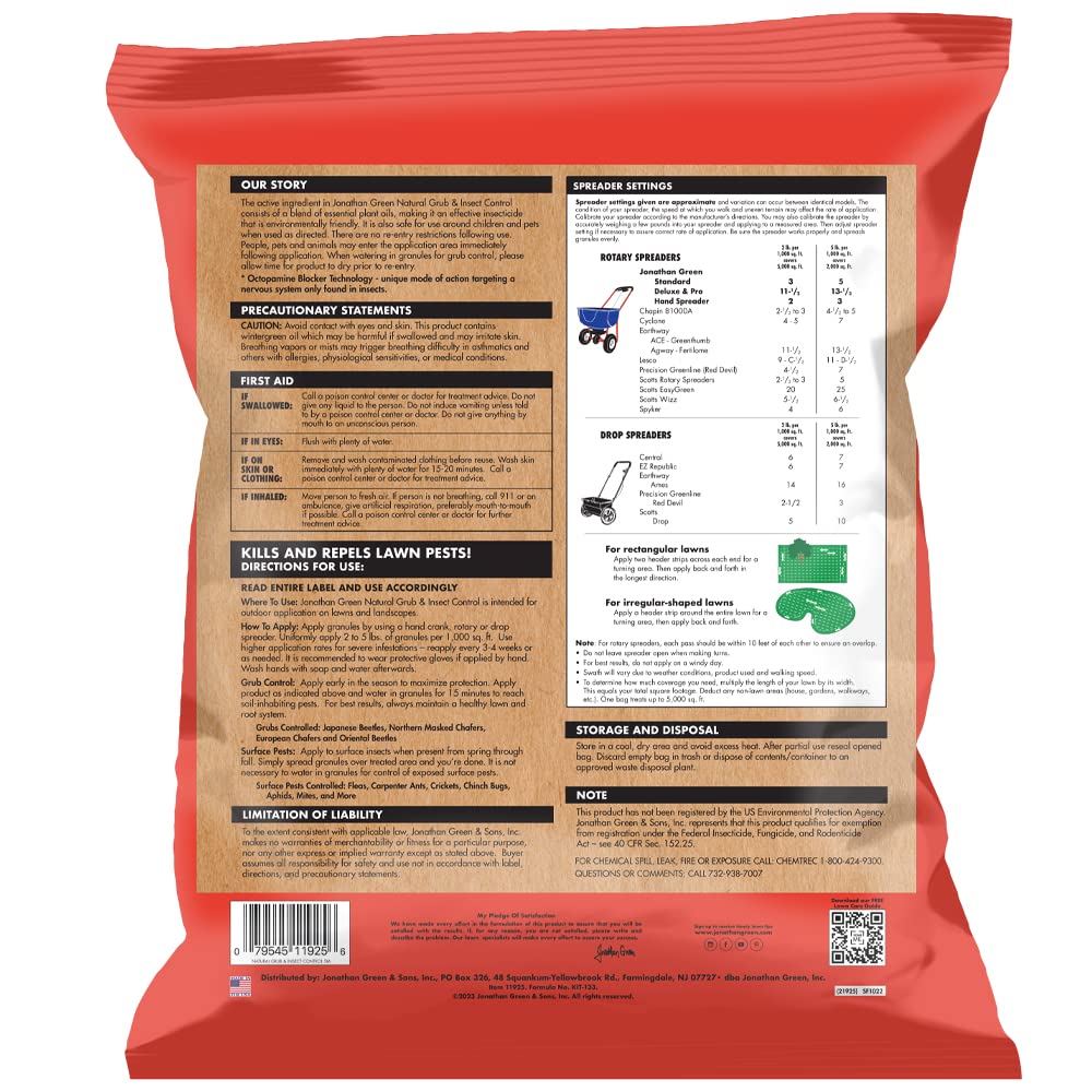 Natural Grub & Insect Control for Lawns 5,000 Sq Ft Z2164
