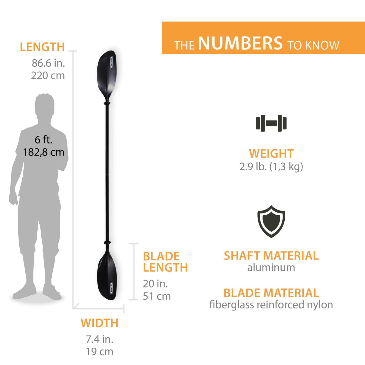 Black Kayak Paddle G15212