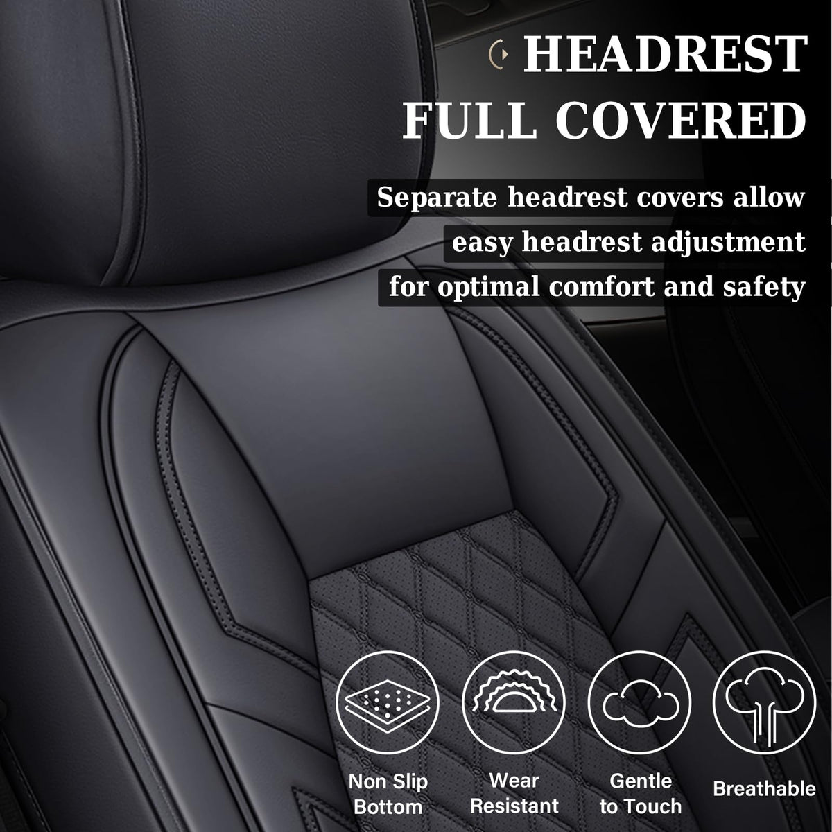 Leather Car Seat Covers Full Set R21878
