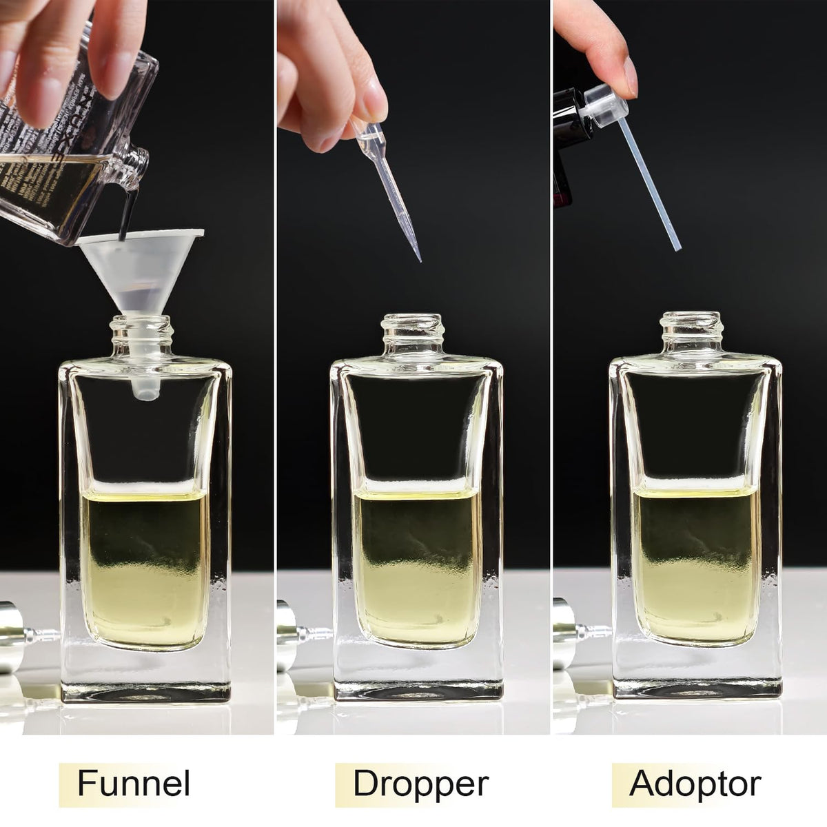 2 Pack 50ml Glass Spray Perfume Bottle Atomizer W1483