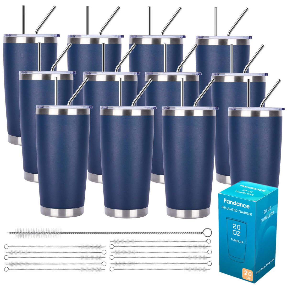 20oz Stainless Steel Insulated Tumblers 12 Pack U156