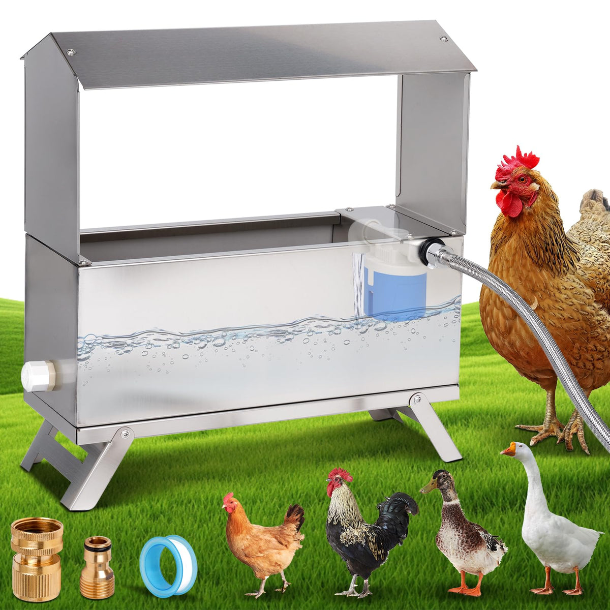 Automatic Chicken Waterer with Float Valve Kit S130