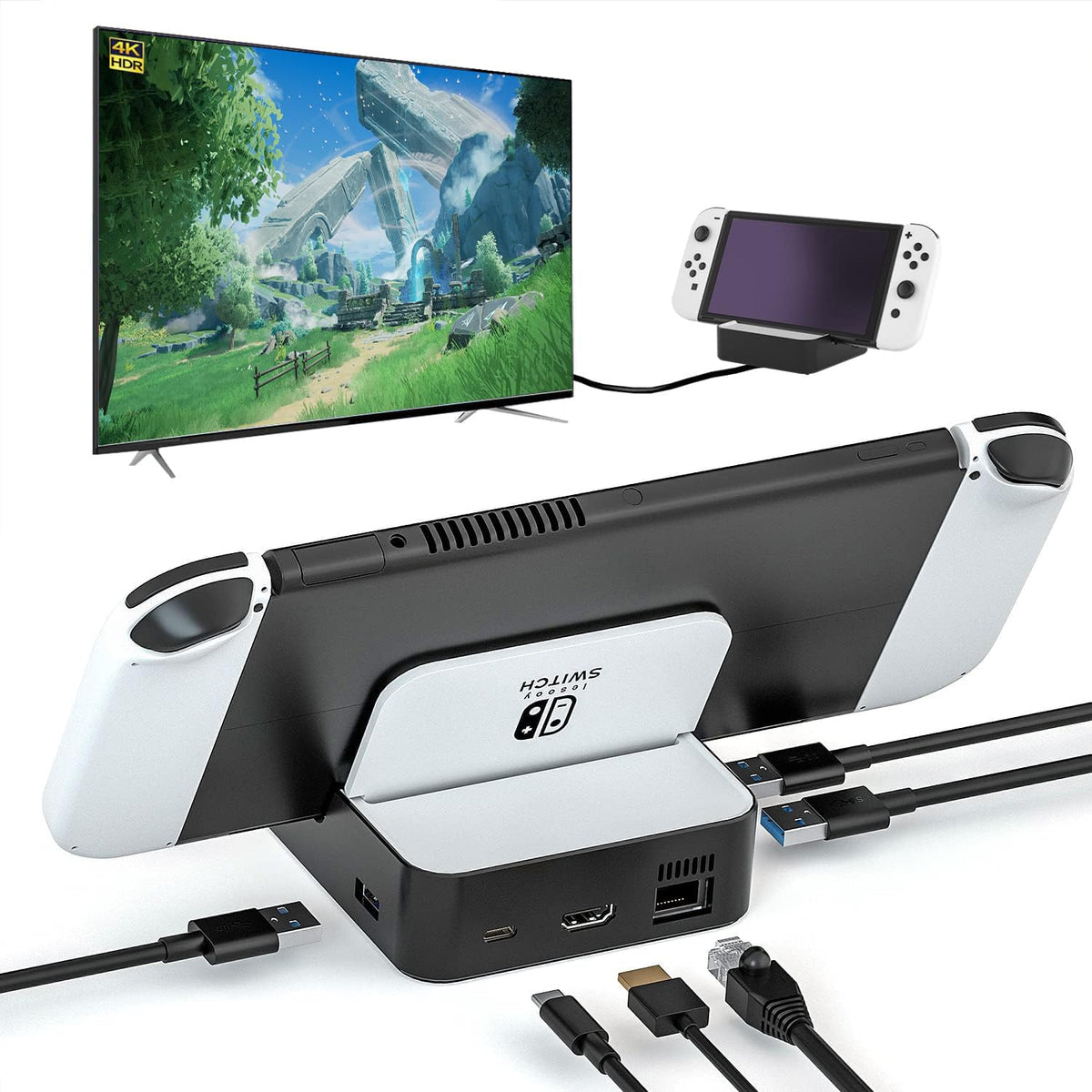 6-in-1 TV Docking Station with HDMI 2.0, Ethernet, USB-A, USB 3.0, USB-C C16256