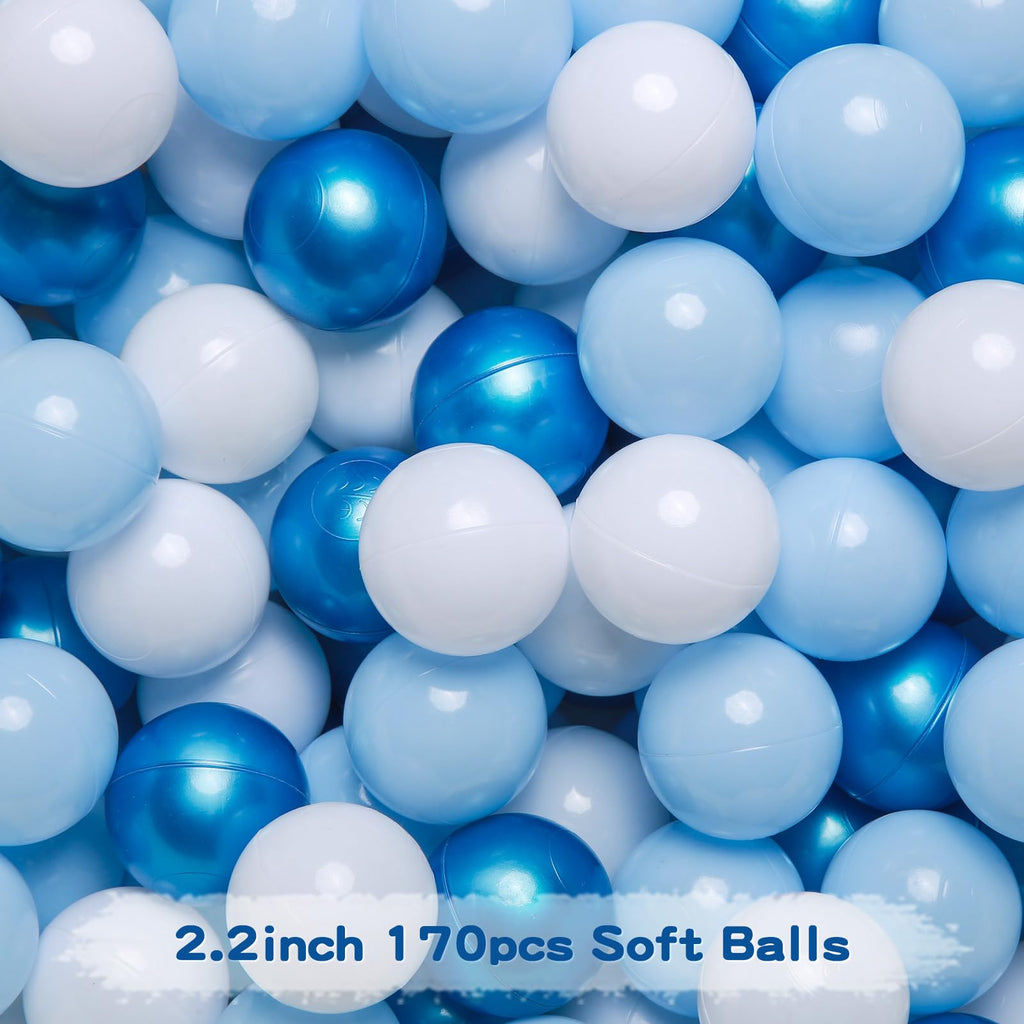 Crush Proof Non-Toxic Plastic Balls 170pcs 2.2inchs J4986