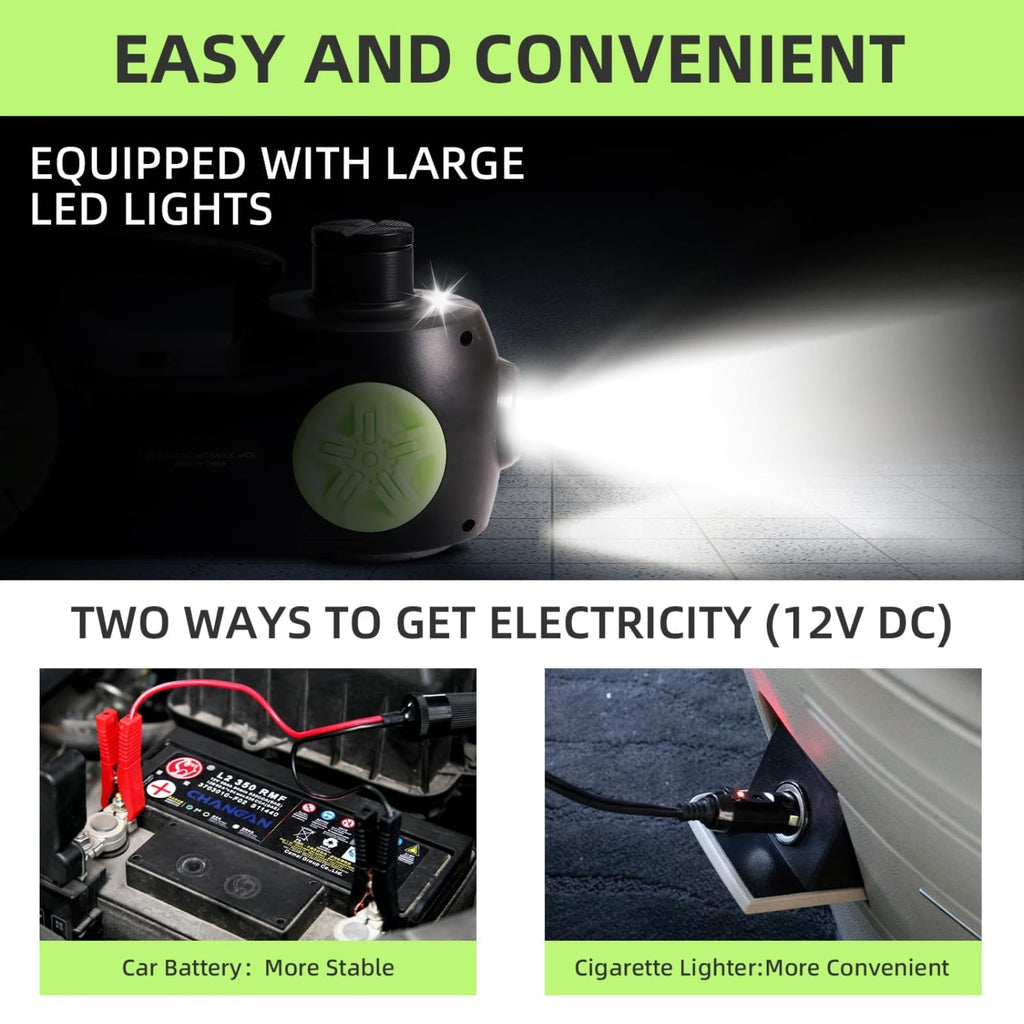 5 Ton Electric Car Jack 12V Portable Tire Changing Kit J352362
