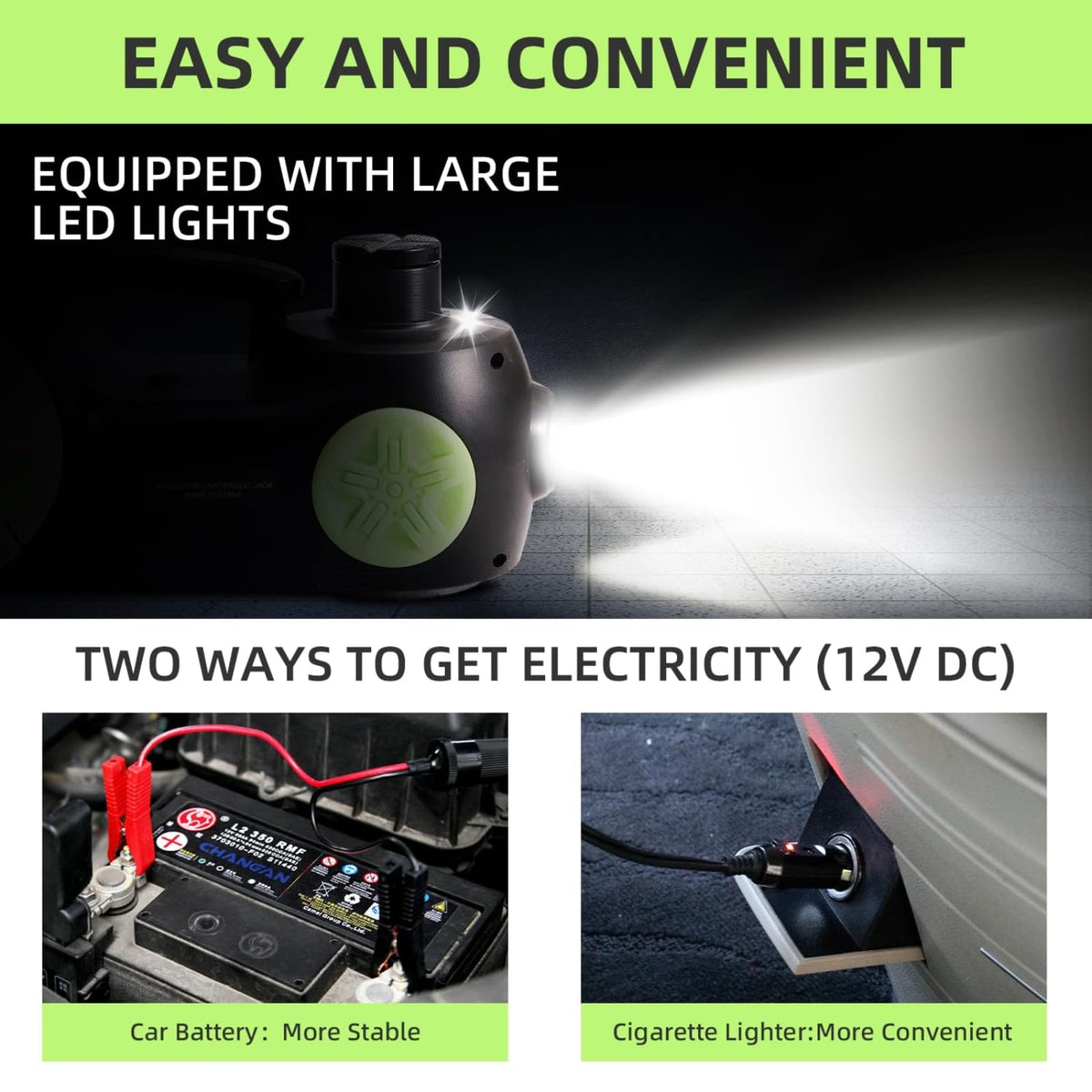 5 Ton Electric Car Jack 12V Portable Tire Changing Kit J352362